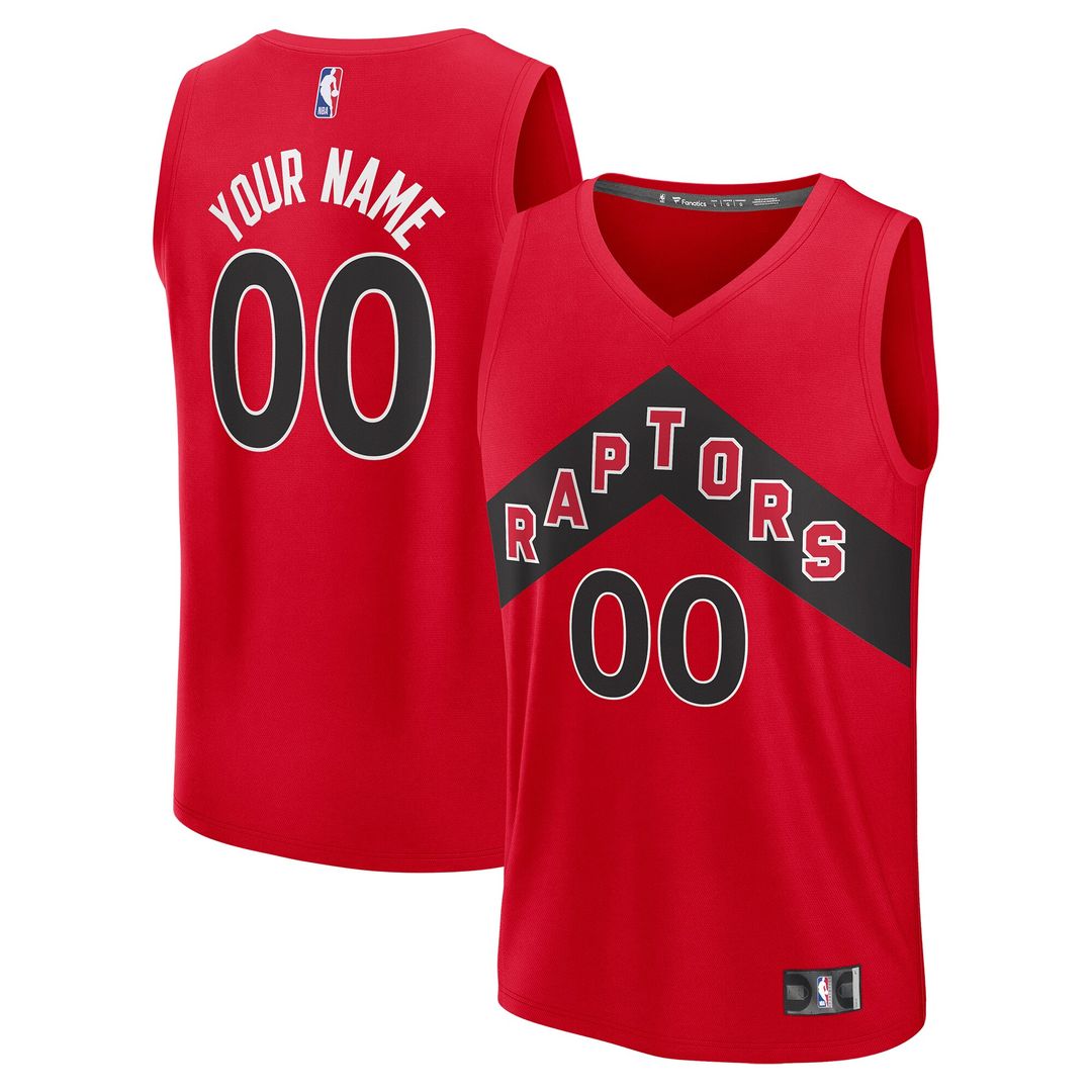 Toronto Raptors Fanatics Fast Break Custom Jersey - Icon Edition - Red Official NBA Team Apparel Basketball Fan Gear