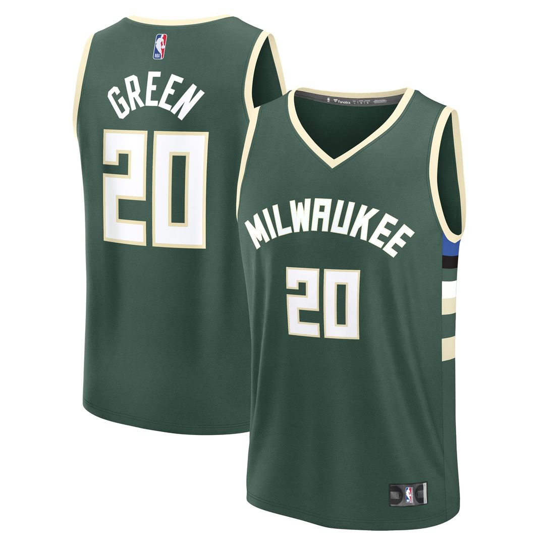 A.J. Green Milwaukee Bucks Fanatics Fast Break Replica Player Jersey - Icon Edition - Hunter Green Official NBA Team Apparel Basketball Fan Gear