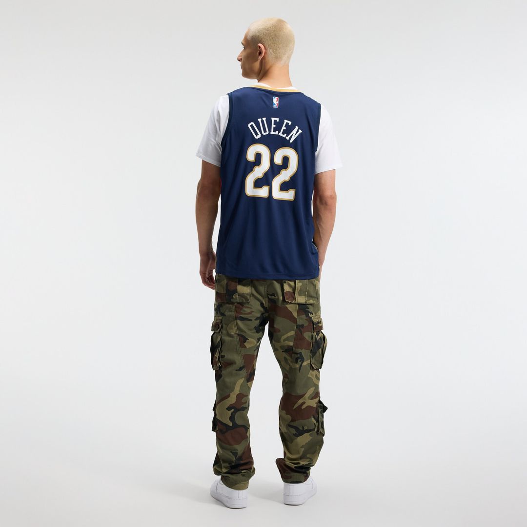 Derik Queen New Orleans Pelicans Fanatics Fast Break Replica Jersey - Icon Edition - Navy Official NBA Team Apparel Basketball Fan Gear