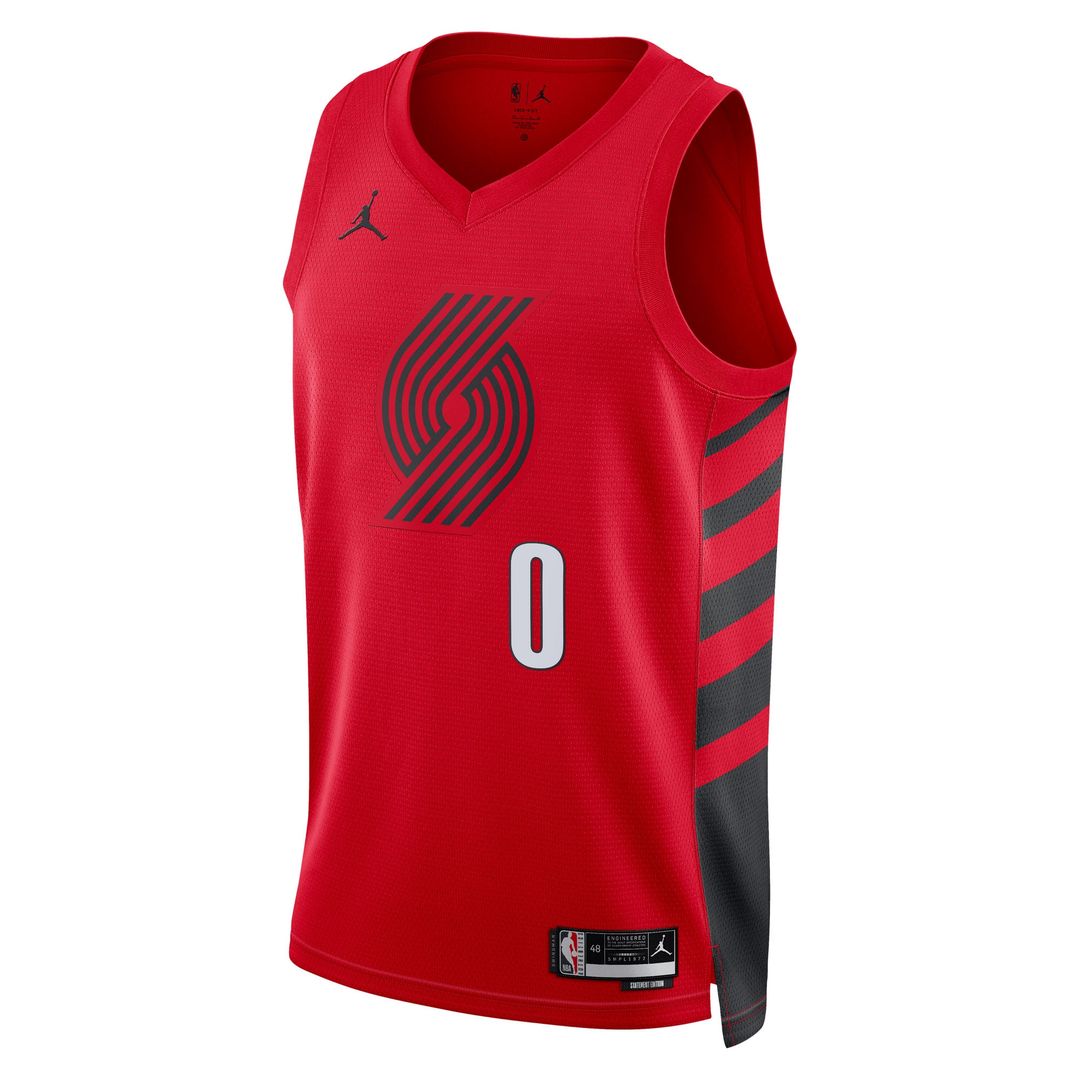Damian Lillard Portland Trail Blazers Jordan Brand Unisex Swingman Jersey - Red - Statement Edition Official NBA Team Apparel Basketball Fan Gear