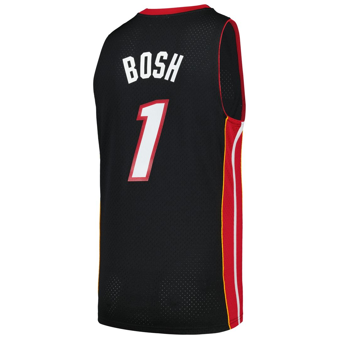 Chris Bosh Miami Heat Mitchell & Ness 2012/13 Hardwood Classics Swingman Jersey - Black Official NBA Team Apparel Basketball Fan Gear