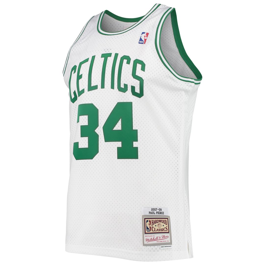 Paul Pierce Boston Celtics Mitchell & Ness Hardwood Classics Swingman Jersey - White Official NBA Team Apparel Basketball Fan Gear