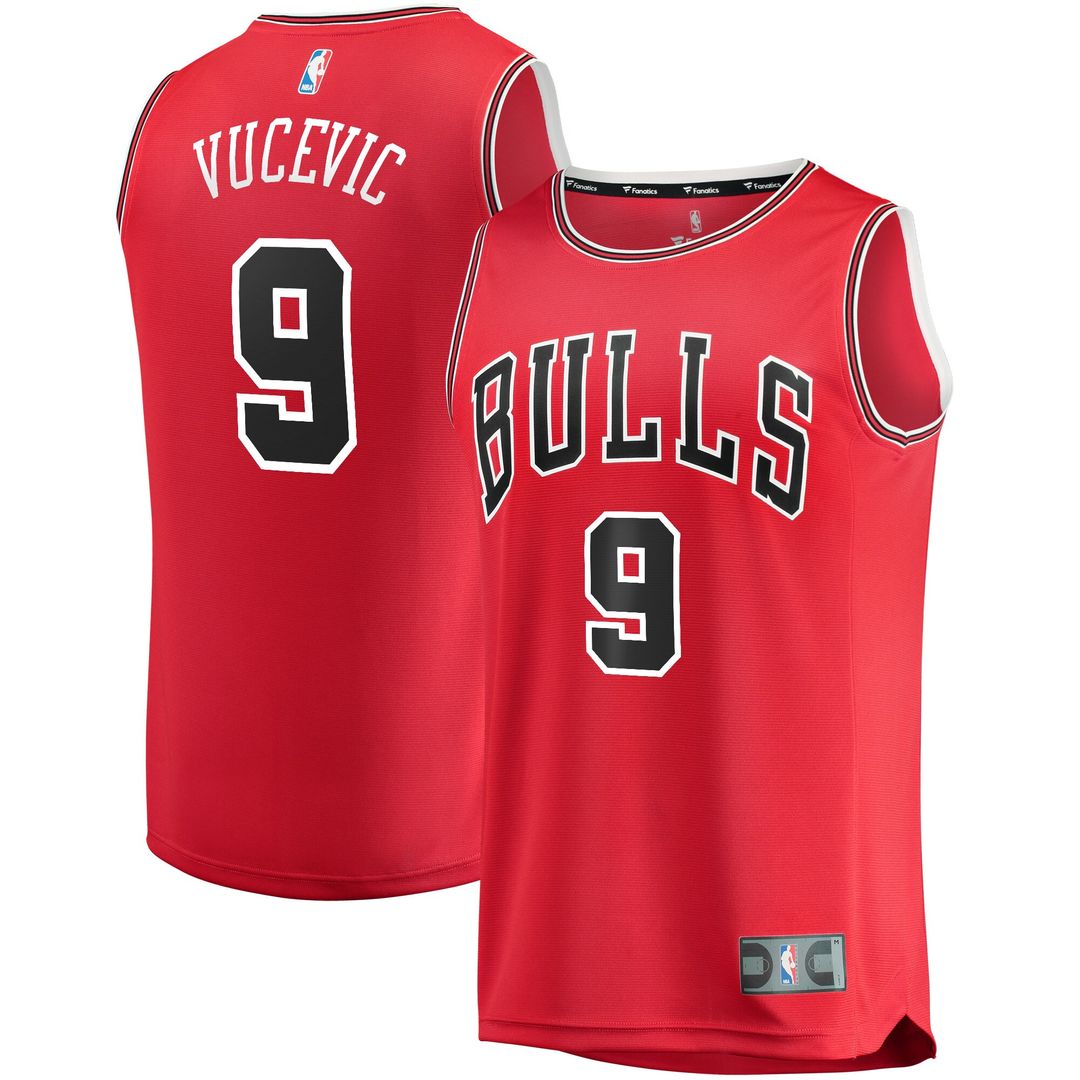 Nikola Vucevic Chicago Bulls Fanatics Youth Fast Break Replica Jersey - Icon Edition - Red Official NBA Team Apparel Basketball Fan Gear