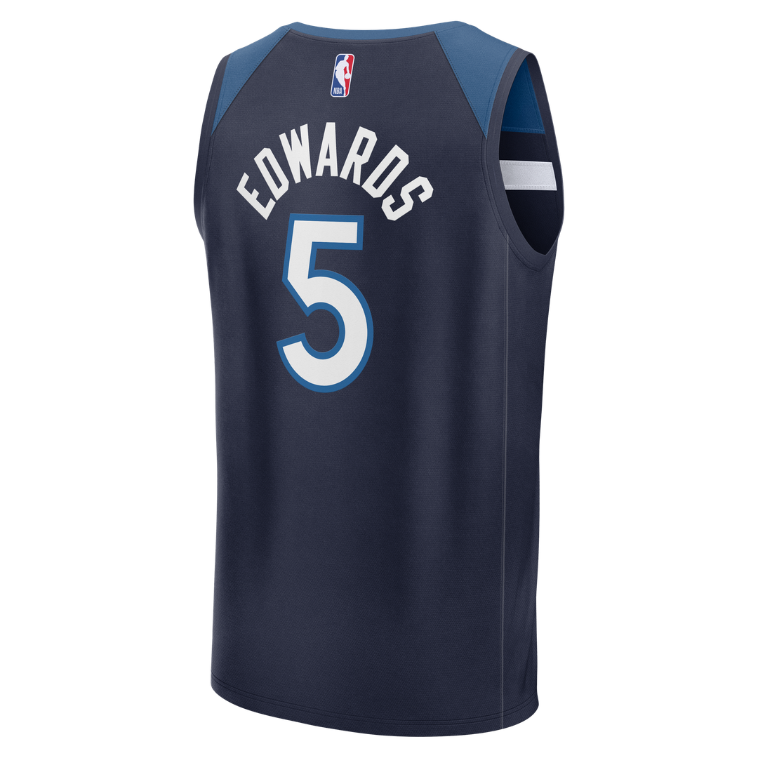 Anthony Edwards Minnesota Timberwolves Fanatics Fast Break Replica Player Jersey - Icon Edition - Navy Official NBA Team Apparel Basketball Fan Gear