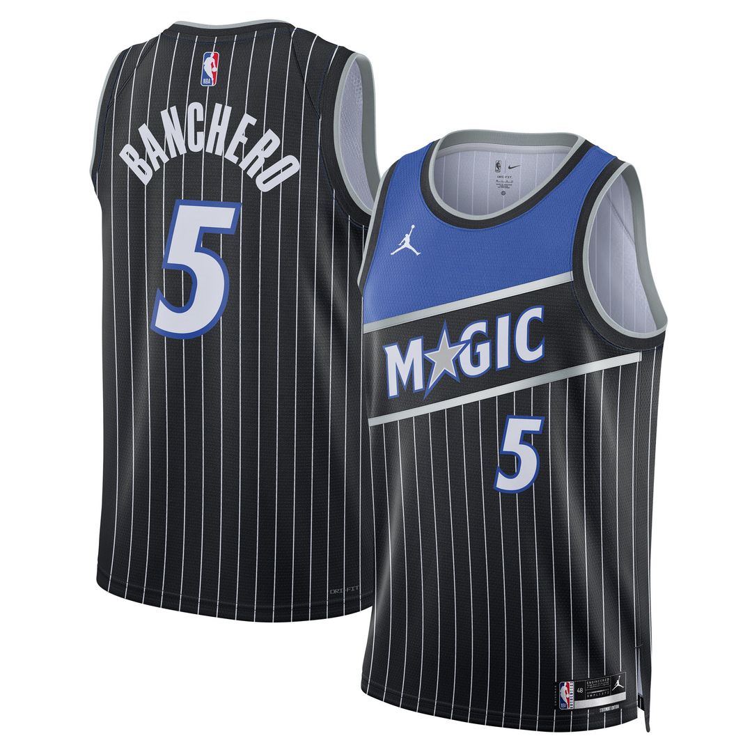 Paolo Banchero Orlando Magic Jordan Brand Unisex Swingman Jersey - Statement Edition - Black Official NBA Team Apparel Basketball Fan Gear