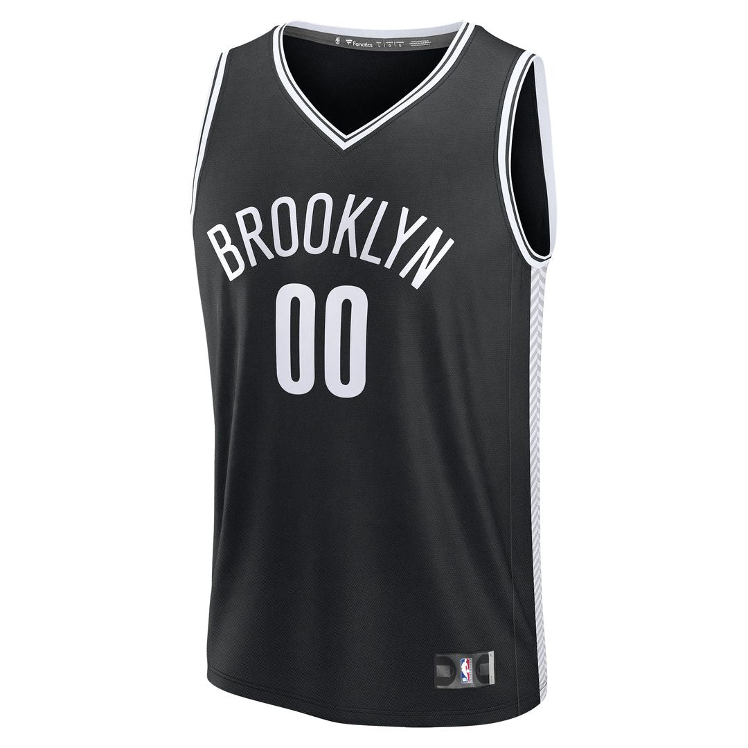 Brooklyn Nets Fanatics Fast Break Custom Jersey - Icon Edition - Black Official NBA Team Apparel Basketball Fan Gear