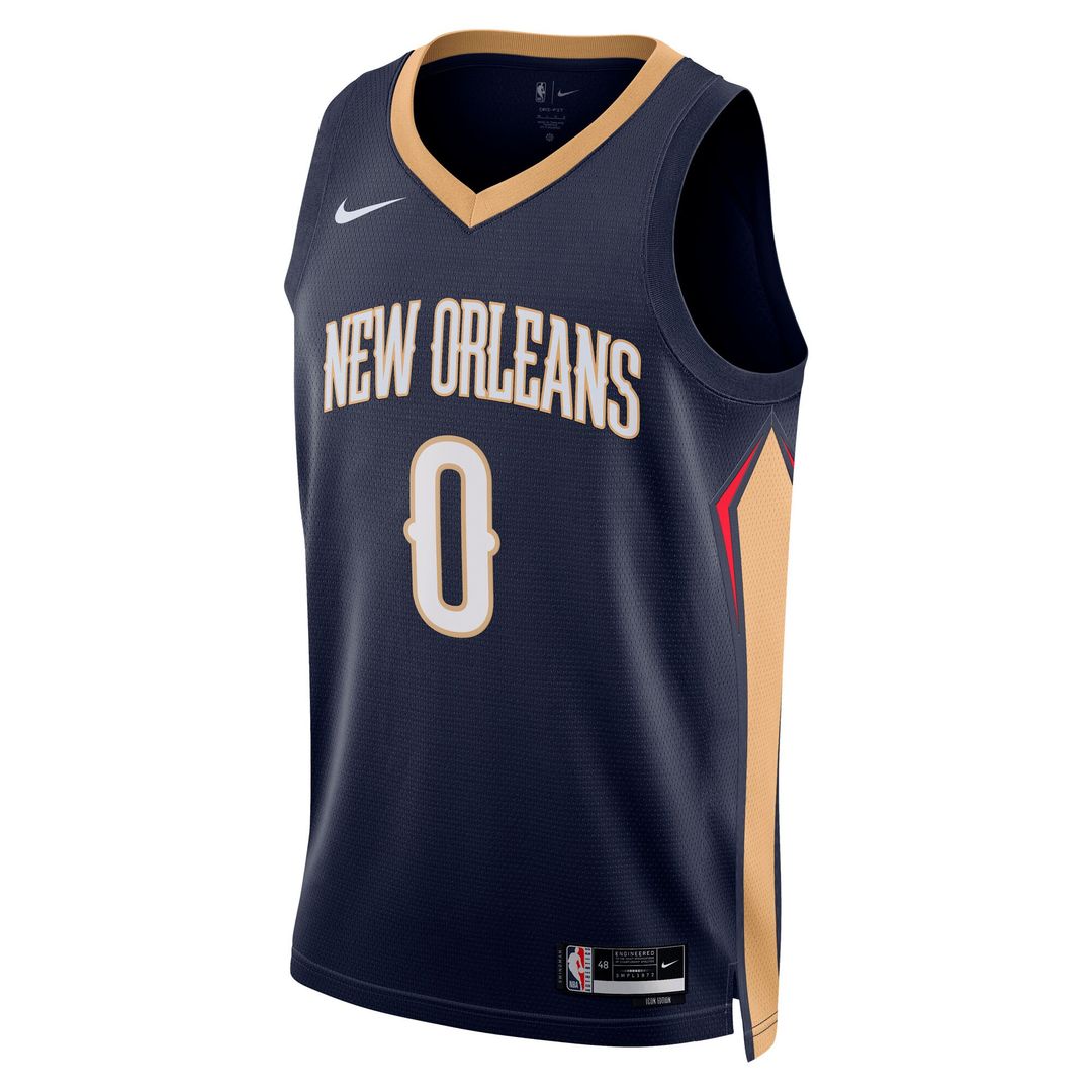 Jeremiah Fears New Orleans Pelicans Nike Unisex Swingman Player Jersey - Icon Edition - Navy Official NBA Team Apparel Basketball Fan Gear