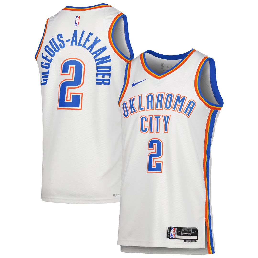 Shai Gilgeous-Alexander Oklahoma City Thunder Nike Unisex Swingman Jersey - Association Edition - White Official NBA Team Apparel Basketball Fan Gear