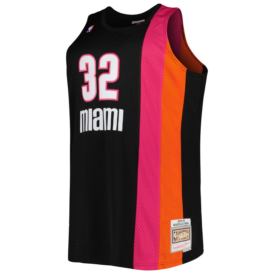 Shaquille O'Neal Miami Heat Mitchell & Ness Big & Tall Hardwood Classics 2005/06 Swingman Jersey - Black Official NBA Team Apparel Basketball Fan Gear