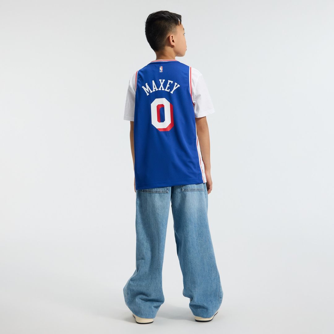 Tyrese Maxey Philadelphia 76ers Fanatics Youth Fast Break Replica Player Jersey - Icon Edition - Royal Official NBA Team Apparel Basketball Fan Gear