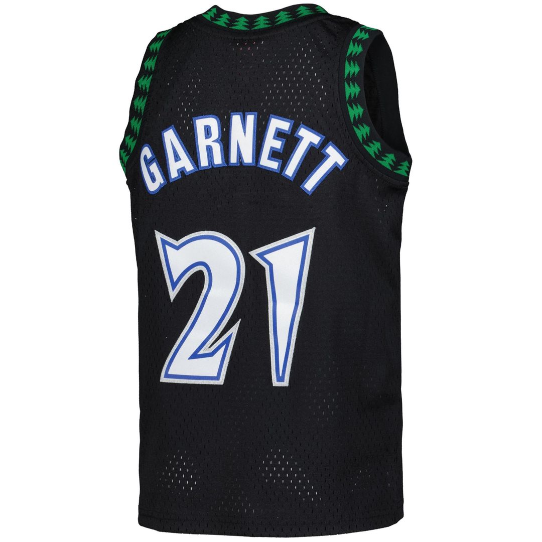 Kevin Garnett Minnesota Timberwolves Mitchell & Ness Youth 1995-96 Hardwood Classics Swingman Jersey - Blue Official NBA Team Apparel Basketball Fan G