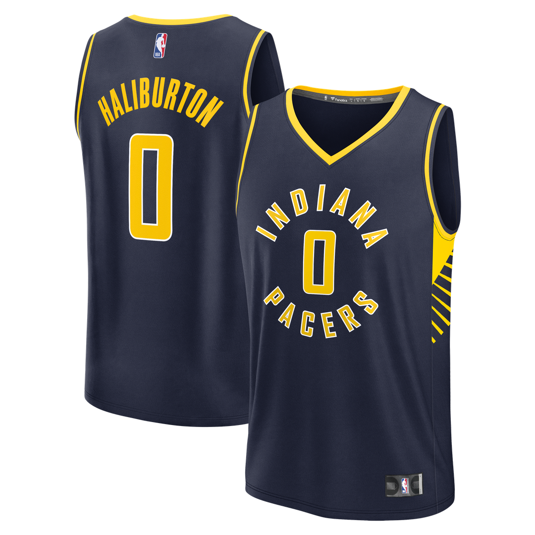 Tyrese Haliburton Indiana Pacers Fanatics Youth Fast Break Replica Player Jersey - Navy Official NBA Team Apparel Basketball Fan Gear