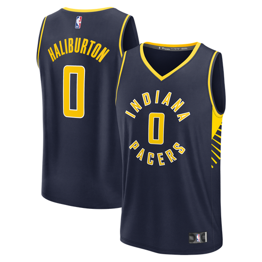 Tyrese Haliburton Indiana Pacers Fanatics Youth Fast Break Replica Player Jersey - Navy Official NBA Team Apparel Basketball Fan Gear