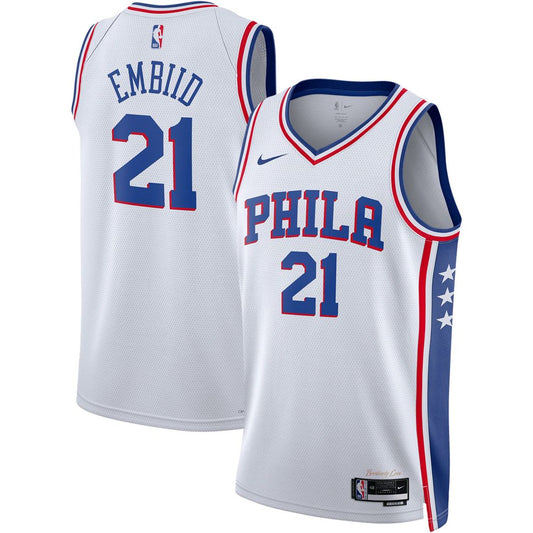 Joel Embiid Philadelphia 76ers Nike Unisex Swingman Jersey - Association Edition - White Official NBA Team Apparel Basketball Fan Gear