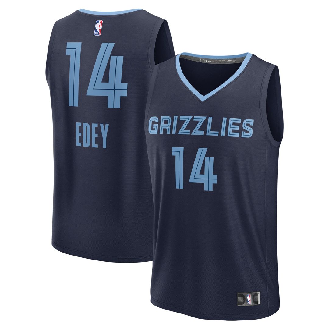 Zach Edey Memphis Grizzlies Fanatics 2024 NBA Draft Fast Break Player Jersey - Icon Edition - Navy Official NBA Team Apparel Basketball Fan Gear