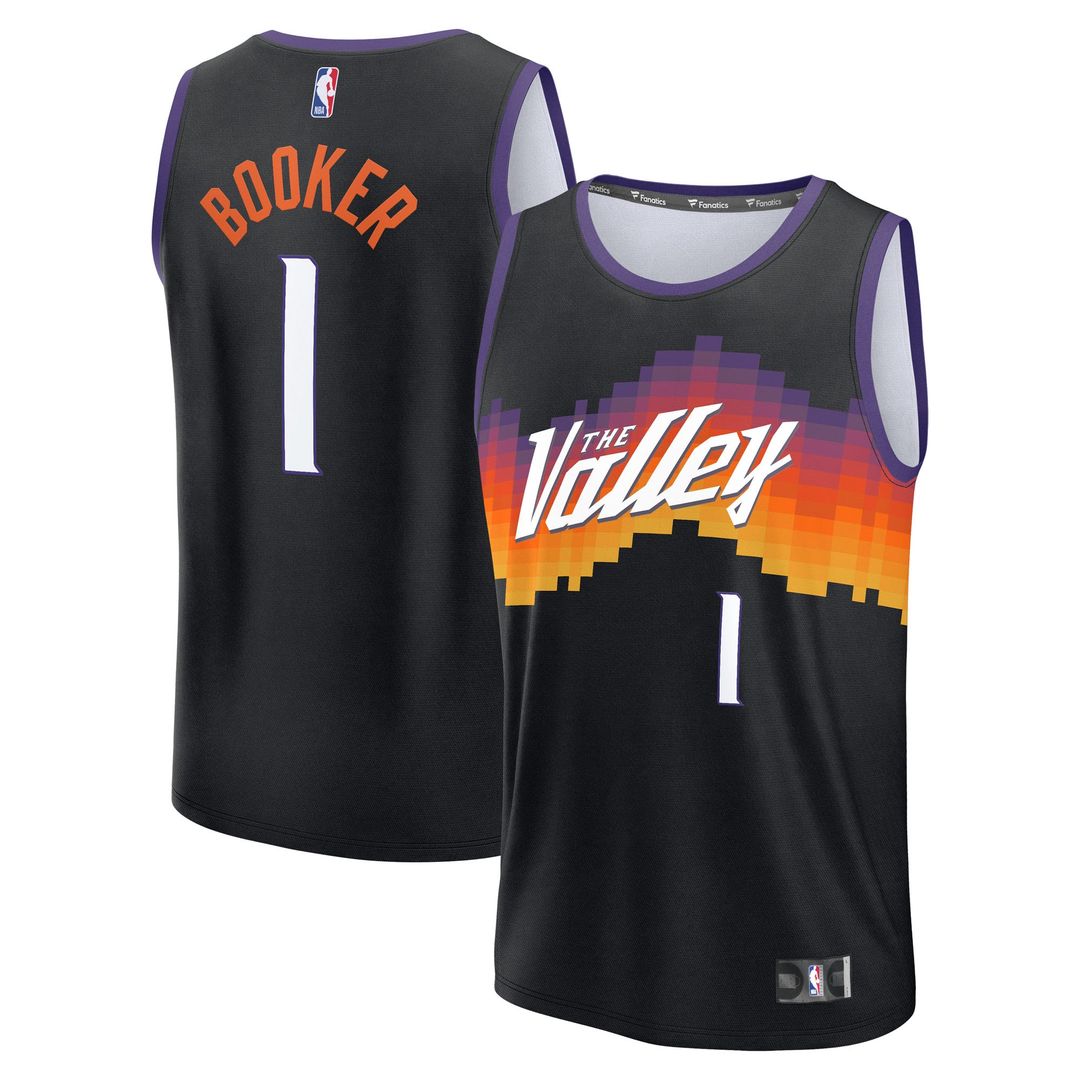 Devin Booker Phoenix Suns Fanatics Youth 2025/26 City Edition Fast Break Jersey - Black Official NBA Team Apparel Basketball Fan Gear