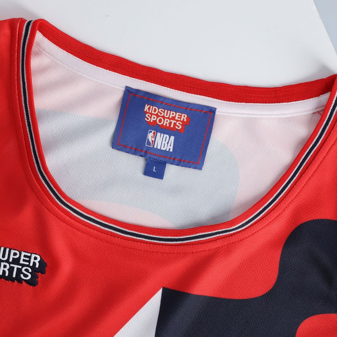 Washington Wizards NBA & KidSuper Studios by Fanatics Unisex Hometown Jersey - Red Official NBA Team Apparel Basketball Fan Gear