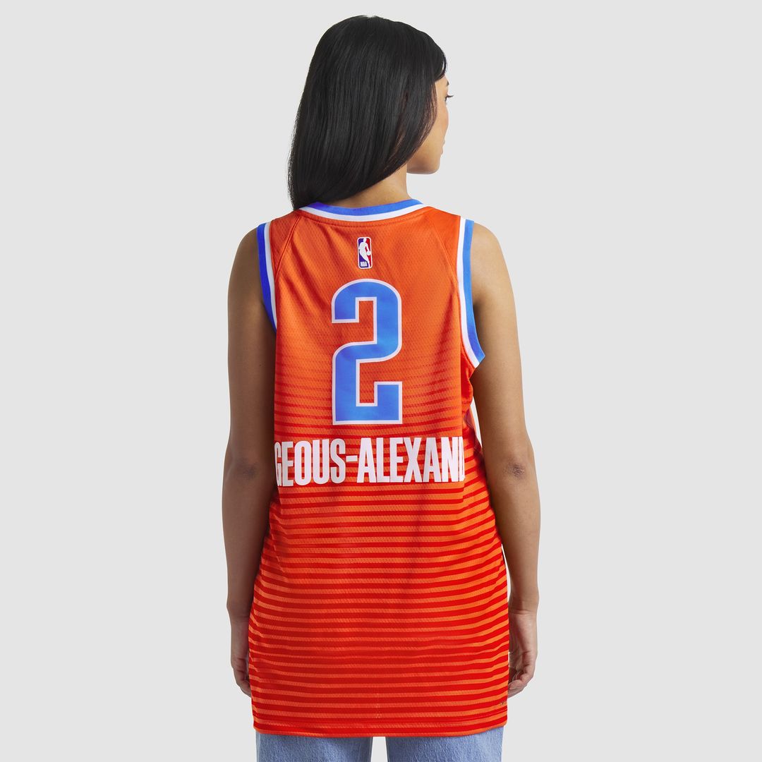 Shai Gilgeous-Alexander Oklahoma City Thunder Jordan Brand Unisex Swingman Jersey - Statement Edition - Orange Official NBA Team Apparel Basketball Fa