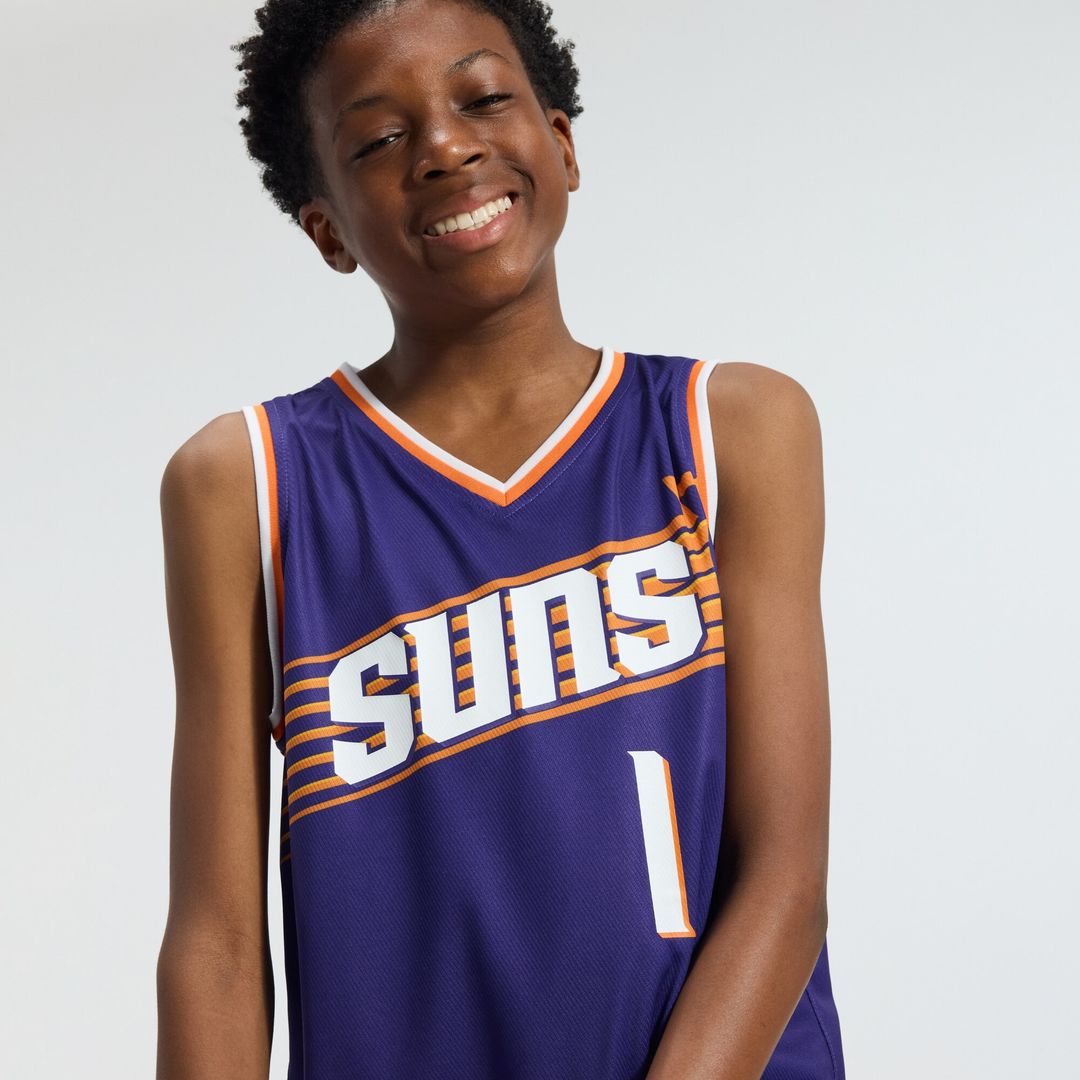 Devin Booker Phoenix Suns Fanatics Youth Fast Break Replica Player Jersey - Icon Edition - Purple Official NBA Team Apparel Basketball Fan Gear