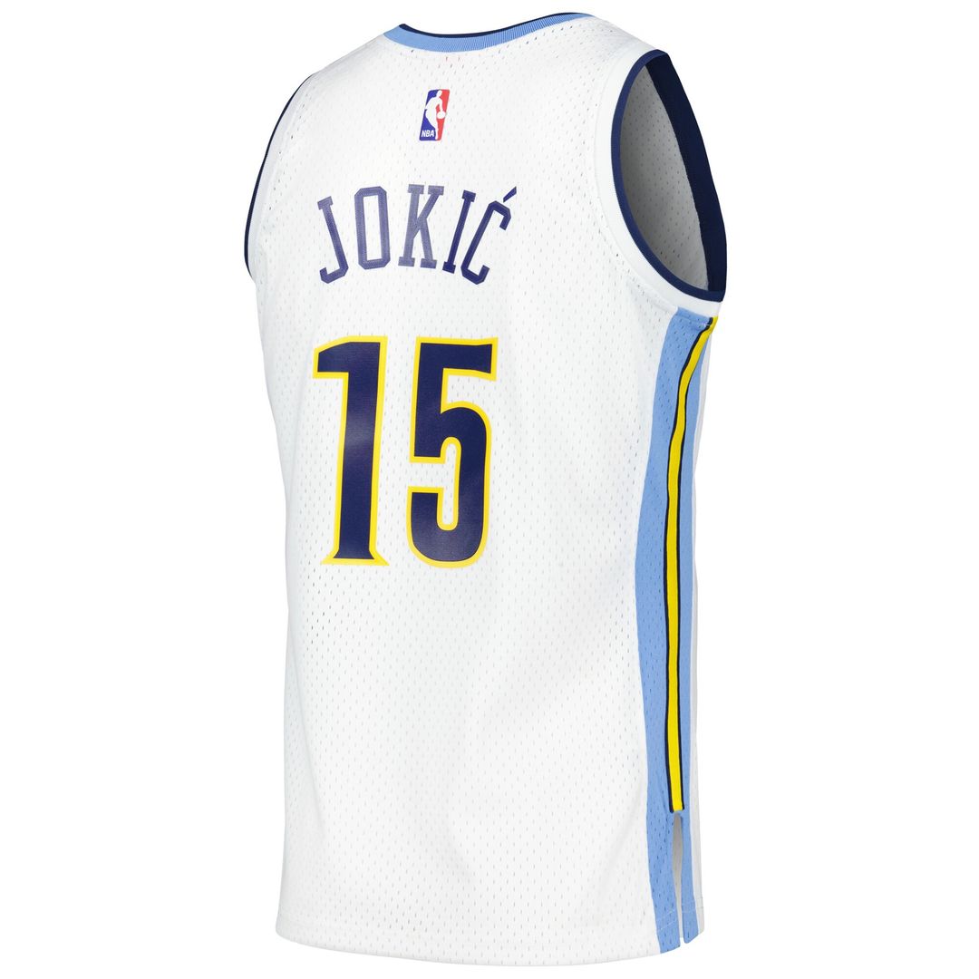 Nikola Jokic Denver Nuggets Mitchell & Ness 2016/17 Throwback Swingman Jersey - White Official NBA Team Apparel Basketball Fan Gear