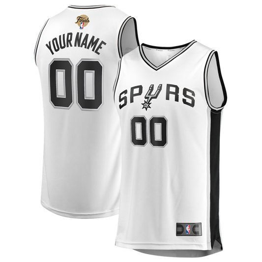 San Antonio Spurs Fanatics 2026 NBA Finals Fast Break Custom Jersey - Association Edition - White Official NBA Team Apparel Basketball Fan Gear