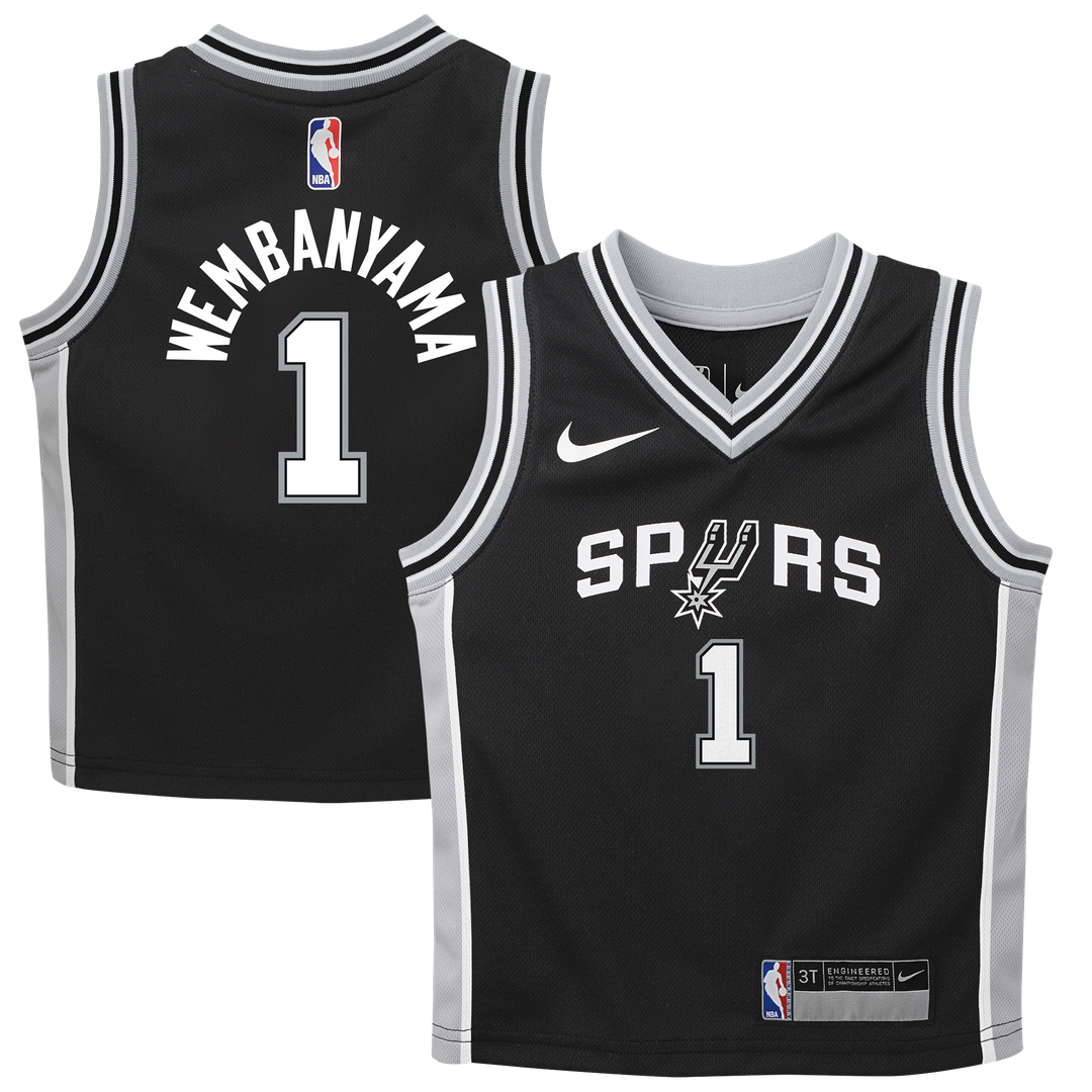 Victor Wembanyama San Antonio Spurs Nike Infant Swingman Jersey - Icon Edition - Black Official NBA Team Apparel Basketball Fan Gear