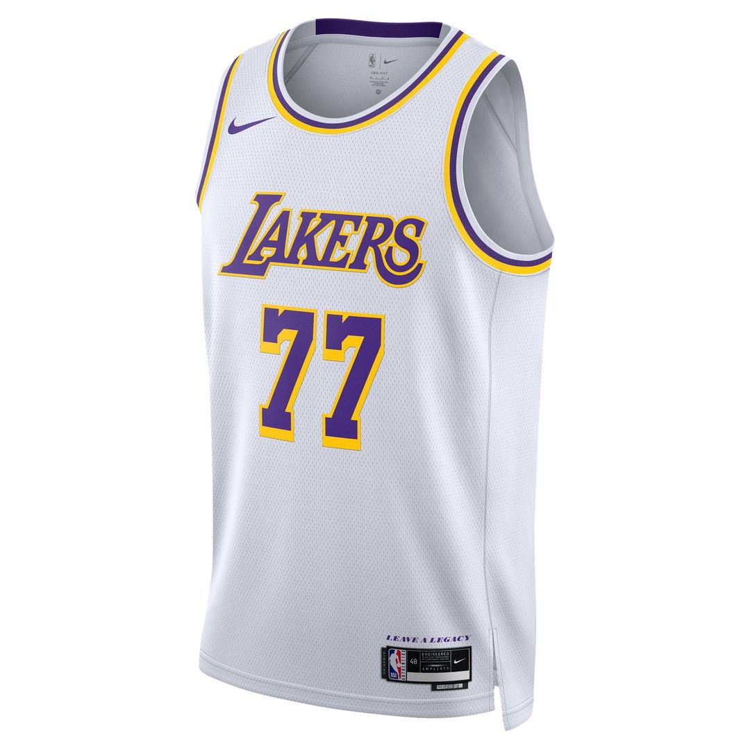 Luka Dončić Los Angeles Lakers Nike Unisex Swingman Jersey - Association Edition - White Official NBA Team Apparel Basketball Fan Gear