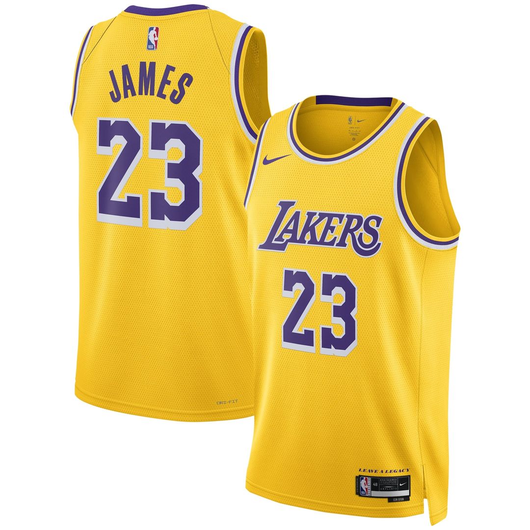 LeBron James Los Angeles Lakers Nike Unisex Swingman Jersey - Icon Edition - Gold Official NBA Team Apparel Basketball Fan Gear