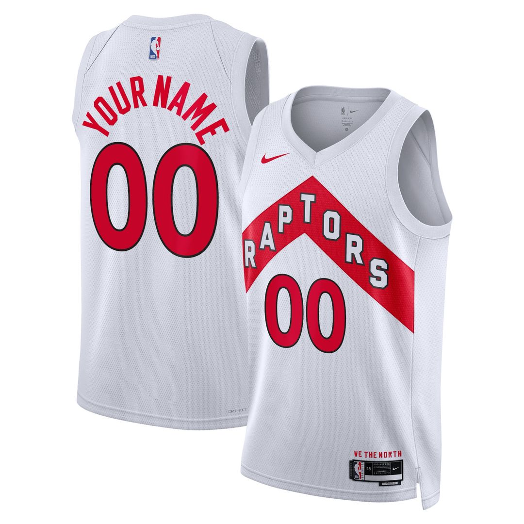 Toronto Raptors Nike Unisex Swingman Custom Jersey White - Association Edition Official NBA Team Apparel Basketball Fan Gear