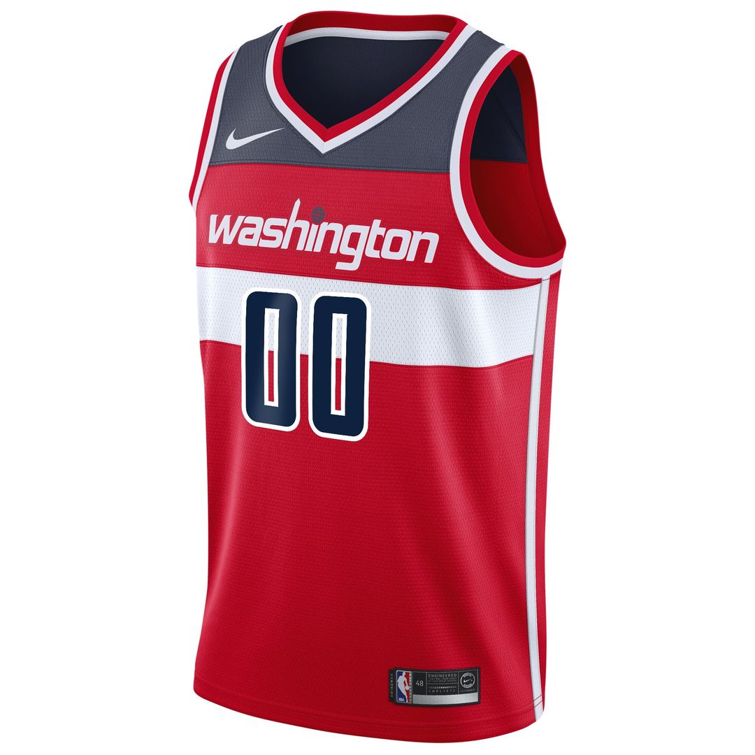 Washington Wizards Nike 2020/21 Swingman Custom Jersey - Icon Edition - Red Official NBA Team Apparel Basketball Fan Gear
