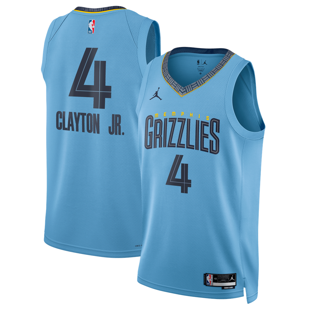 Walter Clayton Jr. Memphis Grizzlies Jordan Brand Unisex Swingman Jersey - Statement Edition - Light Blue Official NBA Team Apparel Basketball Fan Gea