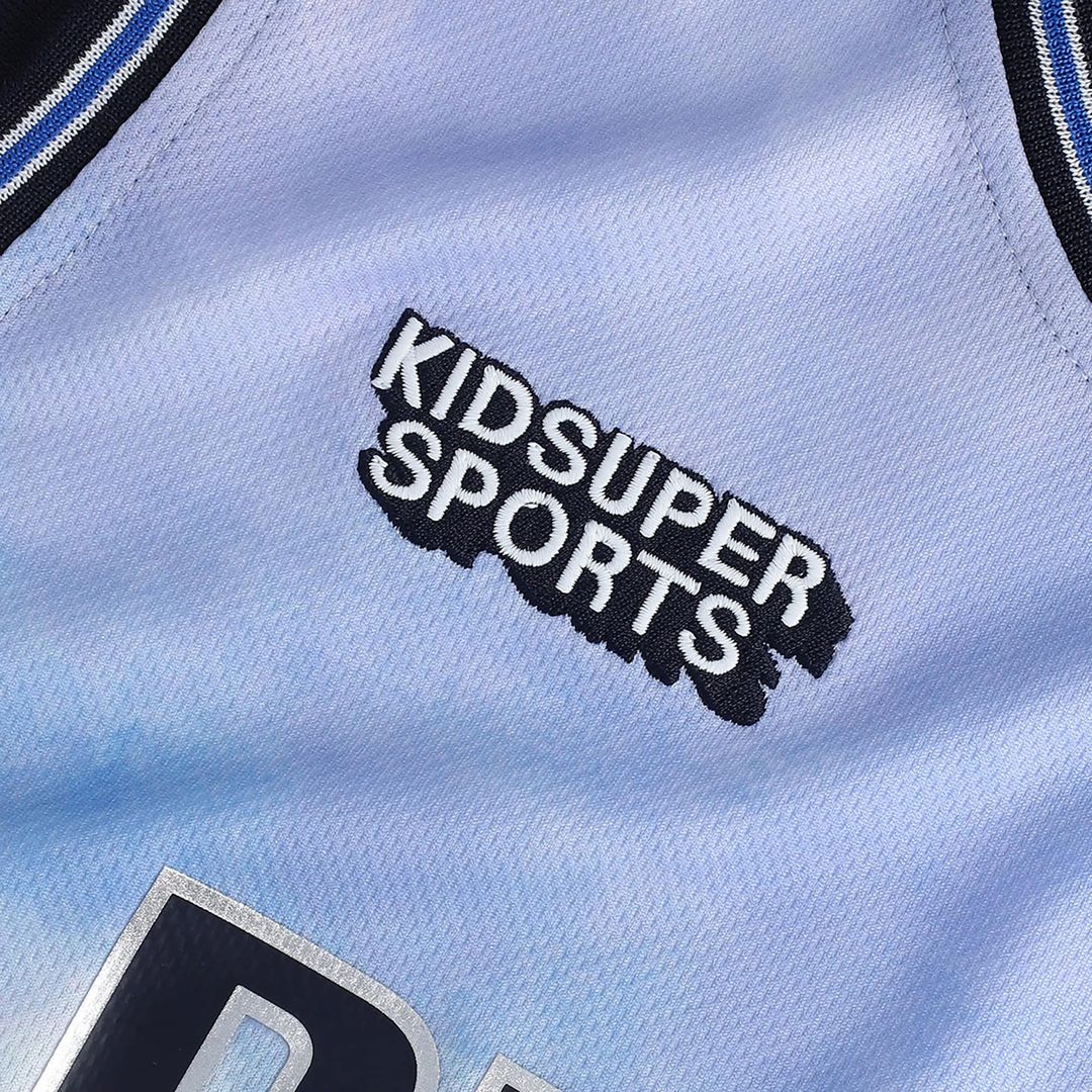 Dallas Mavericks NBA & KidSuper Studios by Fanatics Unisex Hometown Jersey - Blue Official NBA Team Apparel Basketball Fan Gear