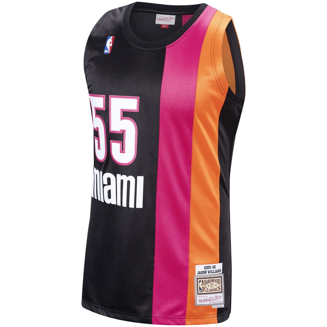 Jason Williams Miami Heat Mitchell & Ness 2005/06 Hardwood Classics Swingman Jersey - Black Official NBA Team Apparel Basketball Fan Gear