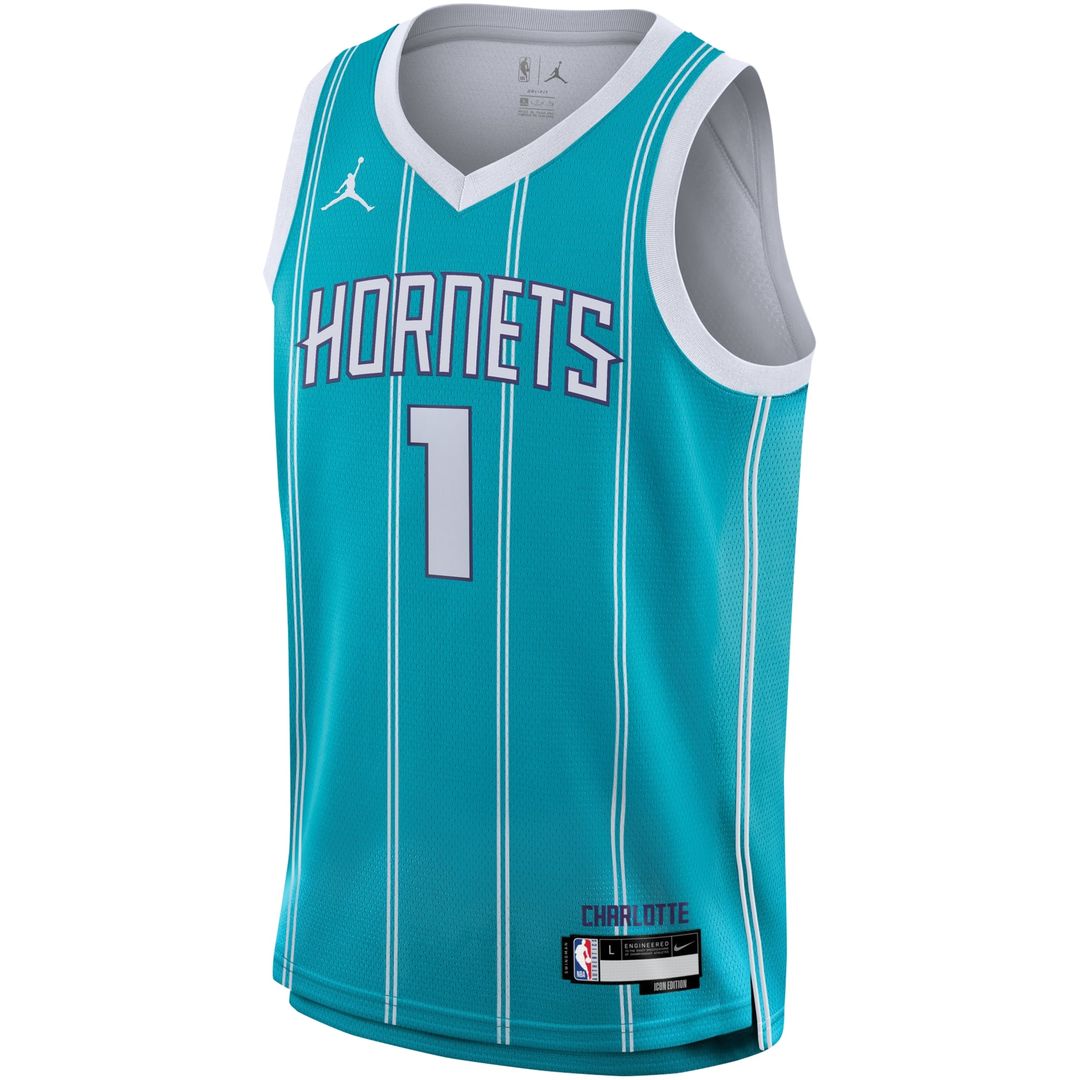 LaMelo Ball Charlotte Hornets Nike Youth Swingman Jersey - Icon Edition - Teal Official NBA Team Apparel Basketball Fan Gear