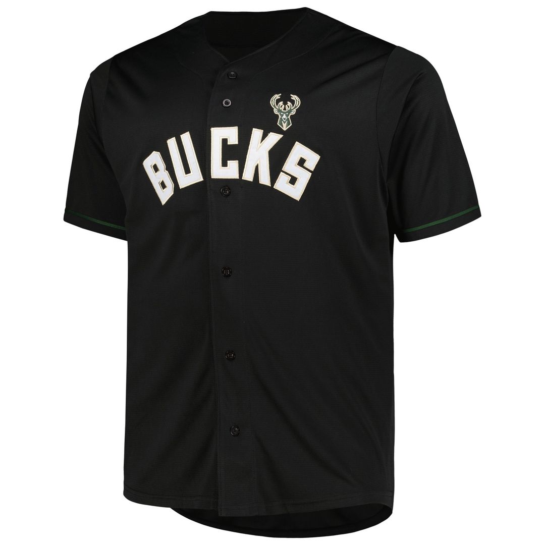 Milwaukee Bucks Profile Big & Tall Pop Jersey - Black Official NBA Team Apparel Basketball Fan Gear