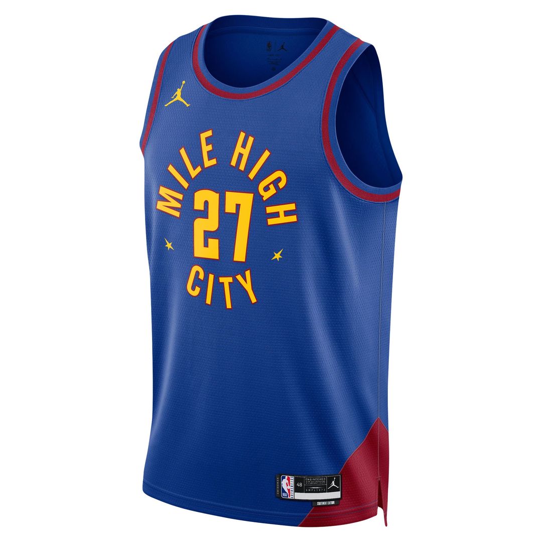 Jamal Murray Denver Nuggets Jordan Brand Unisex Swingman Jersey - Statement Edition - Blue Official NBA Team Apparel Basketball Fan Gear
