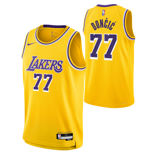 Luka Dončić Los Angeles Lakers Nike Youth Swingman Jersey - Icon Edition - Gold Official NBA Team Apparel Basketball Fan Gear