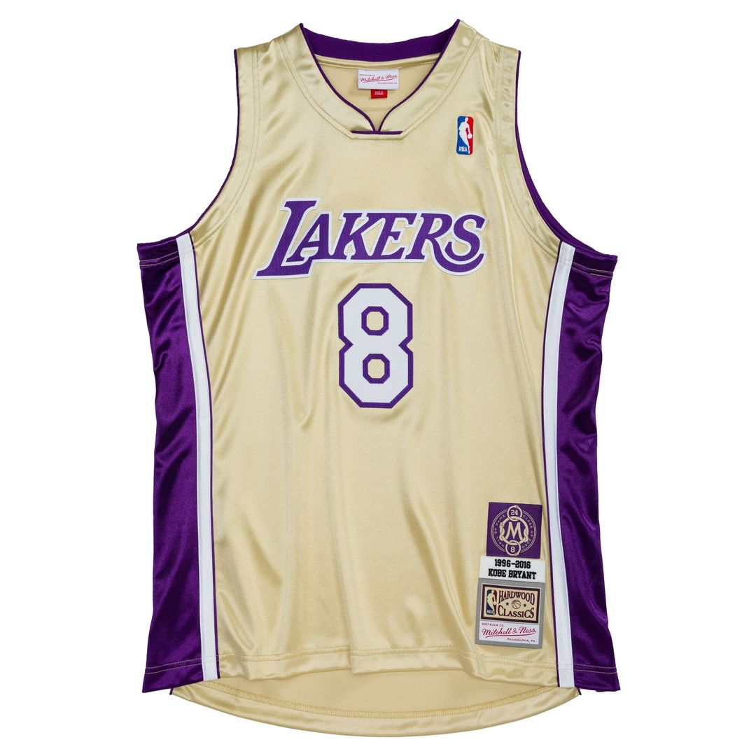 Kobe Bryant Los Angeles Lakers Mitchell & Ness Hall of Fame Class of 2020 #8 Authentic Jersey - Gold Official NBA Team Apparel Basketball Fan Gear