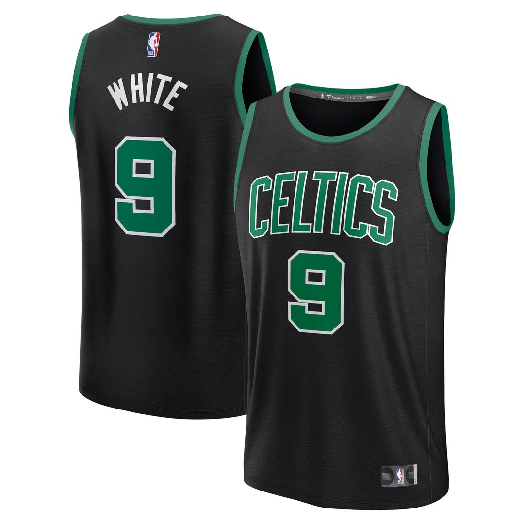Derrick White Boston Celtics Fanatics Fast Break Replica Player Jersey - Statement Edition - Black Official NBA Team Apparel Basketball Fan Gear