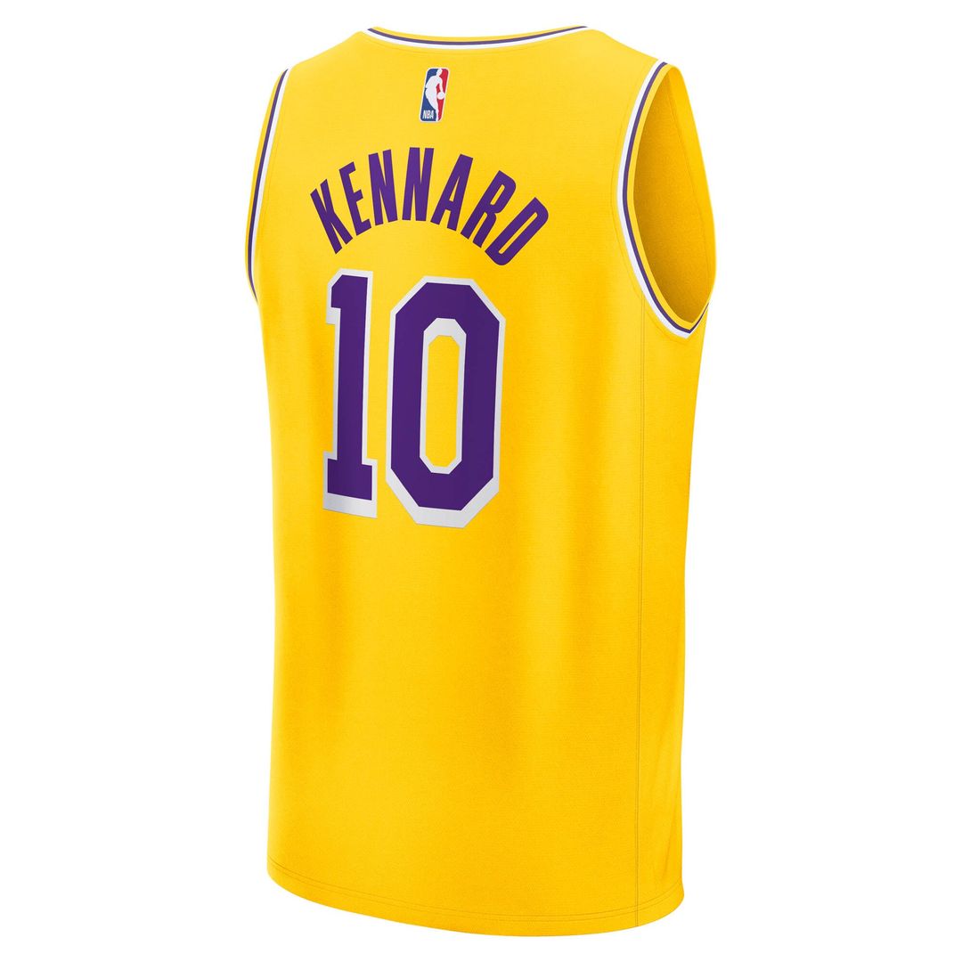 Luke Kennard Los Angeles Lakers Fanatics Fast Break Replica Jersey - Icon Edition - Gold Official NBA Team Apparel Basketball Fan Gear