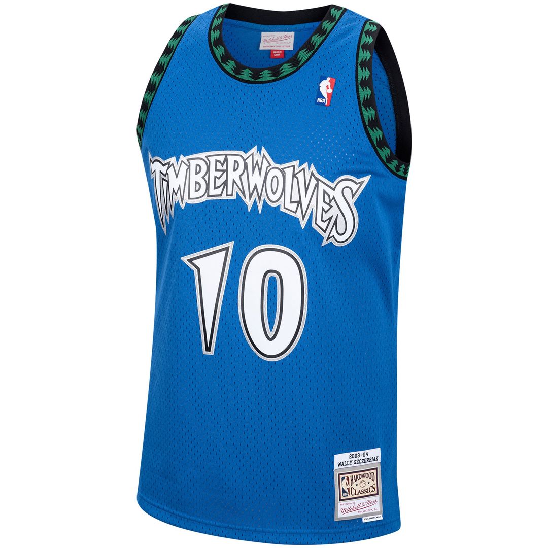 Wally Szczerbiak Minnesota Timberwolves Mitchell & Ness 2003/04 Hardwood Classics Swingman Jersey - Blue Official NBA Team Apparel Basketball Fan Gear