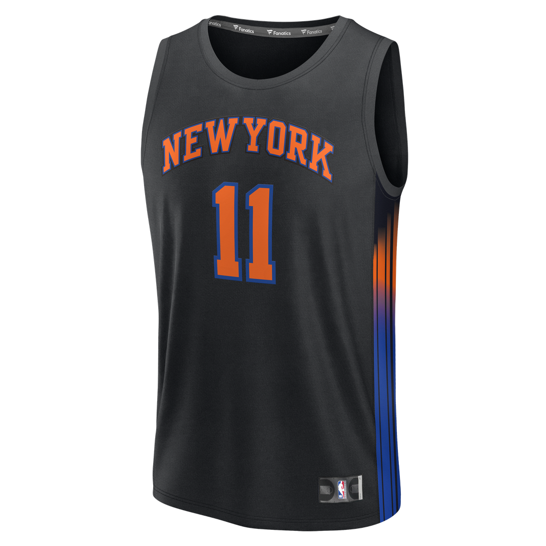 Jalen Brunson New York Knicks Fanatics Youth Fast Break Jersey - Statement Edition - Black Official NBA Team Apparel Basketball Fan Gear