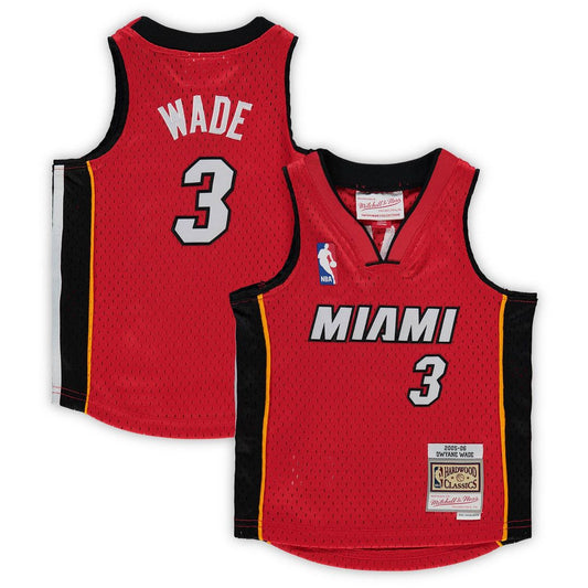 Dwyane Wade Miami Heat Mitchell & Ness Infant 2005/06 Hardwood Classics Player Jersey - Red Official NBA Team Apparel Basketball Fan Gear