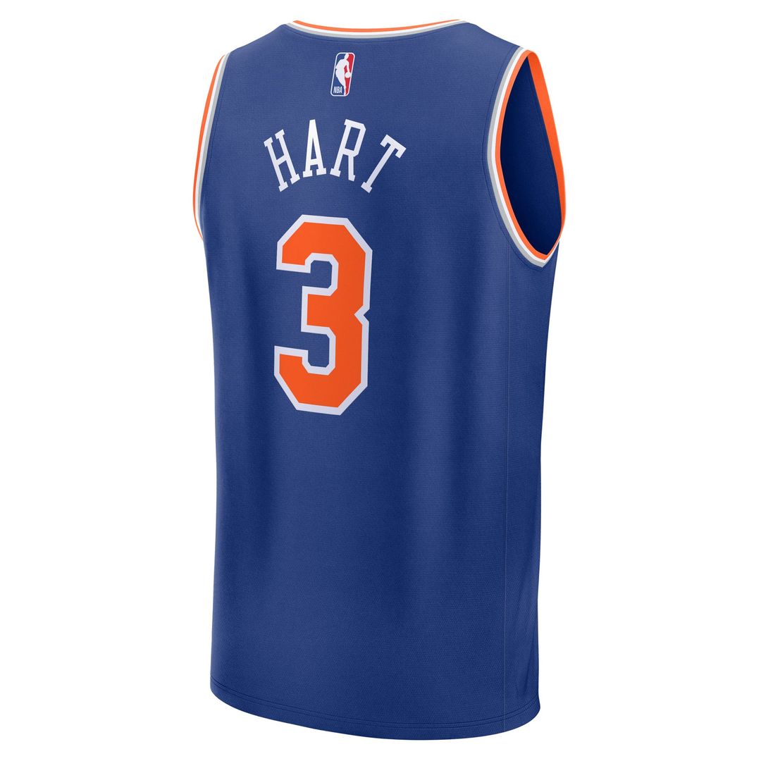 Josh Hart New York Knicks Fanatics Youth Fast Break Replica Player Jersey - Blue - Icon Edition Official NBA Team Apparel Basketball Fan Gear