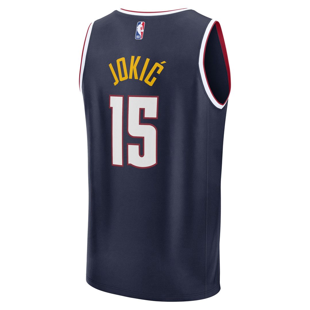 Nikola Jokic Denver Nuggets Fanatics Youth Fast Break Replica Player Jersey - Icon Edition - Navy Official NBA Team Apparel Basketball Fan Gear