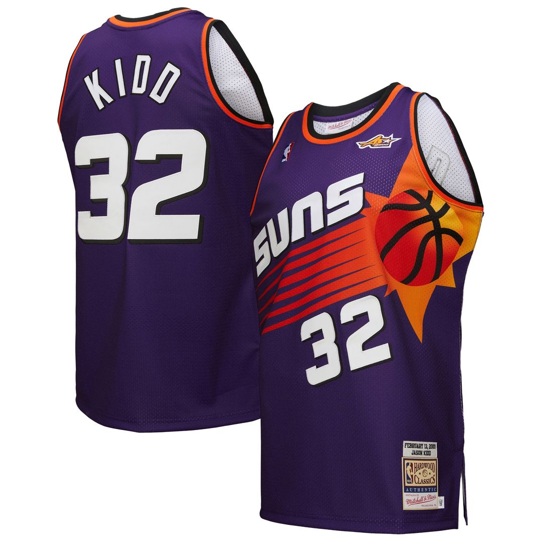 Jason Kidd Phoenix Suns Mitchell & Ness 2000 NBA All-Star Game Authentic Jersey - Purple Official NBA Team Apparel Basketball Fan Gear