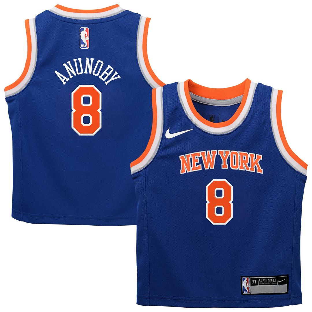OG Anunoby New York Knicks Nike Toddler Swingman Swingman Jersey - Icon Edition - Blue Official NBA Team Apparel Basketball Fan Gear