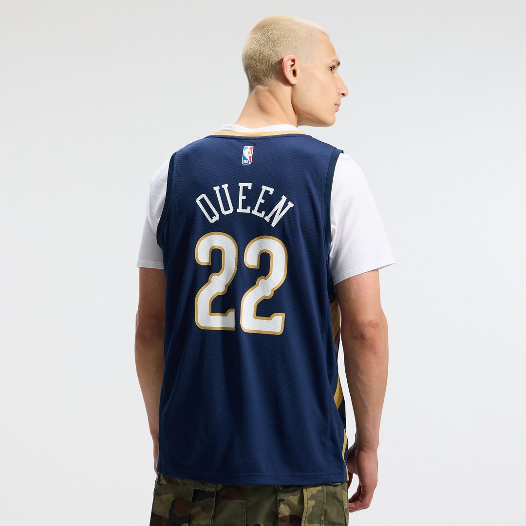 Derik Queen New Orleans Pelicans Fanatics Fast Break Replica Jersey - Icon Edition - Navy Official NBA Team Apparel Basketball Fan Gear