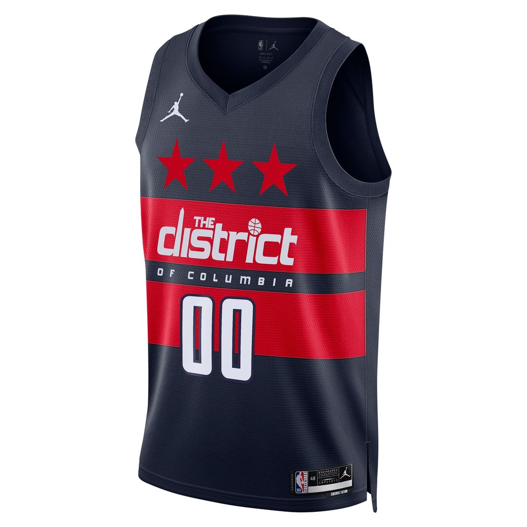 Washington Wizards Jordan Brand Unisex 2024/25 Custom Swingman Jersey - Statement Edition - Navy Official NBA Team Apparel Basketball Fan Gear