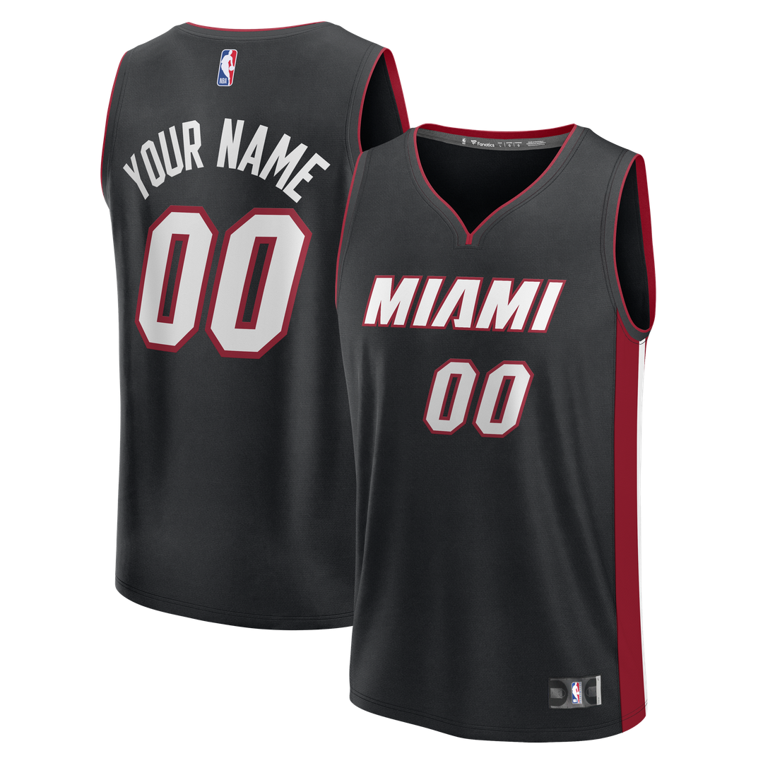 Miami Heat Fanatics Fast Break Custom Jersey - Icon Edition - Red Official NBA Team Apparel Basketball Fan Gear